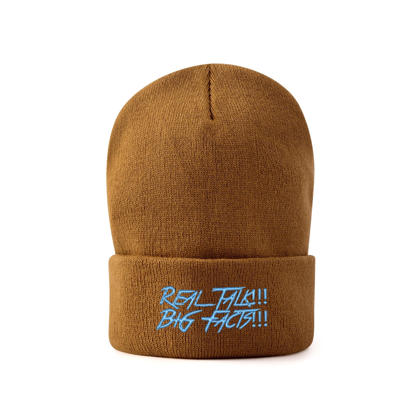 REAL TALK!!! BIG FACTS!!! Embroidered Knitted Hat
