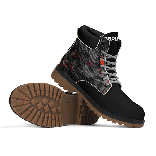 Mens DOPiFiED Leather Brown Outsole All Season Boots