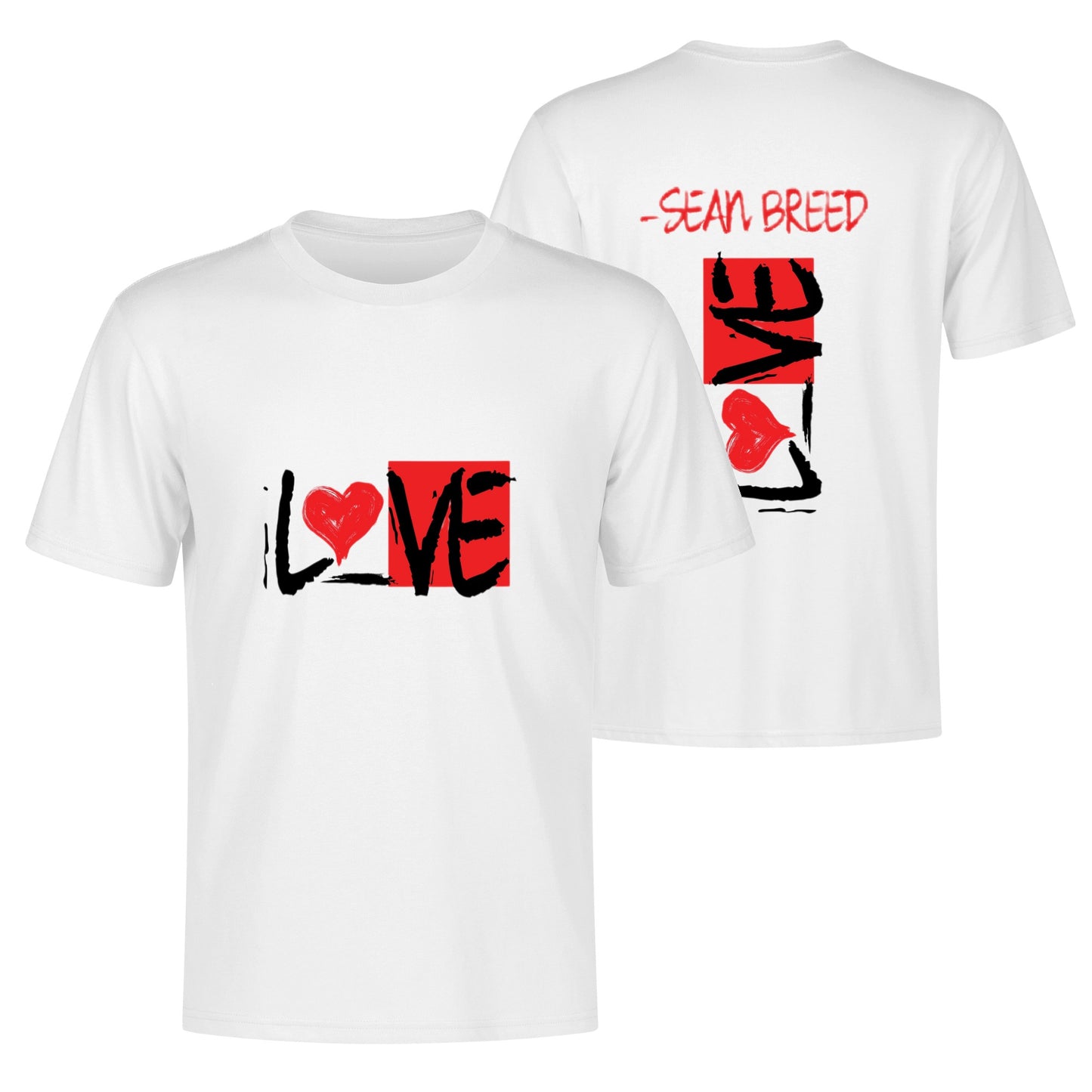 Sean Breed Mens L❤️VE Cotton T Shirt