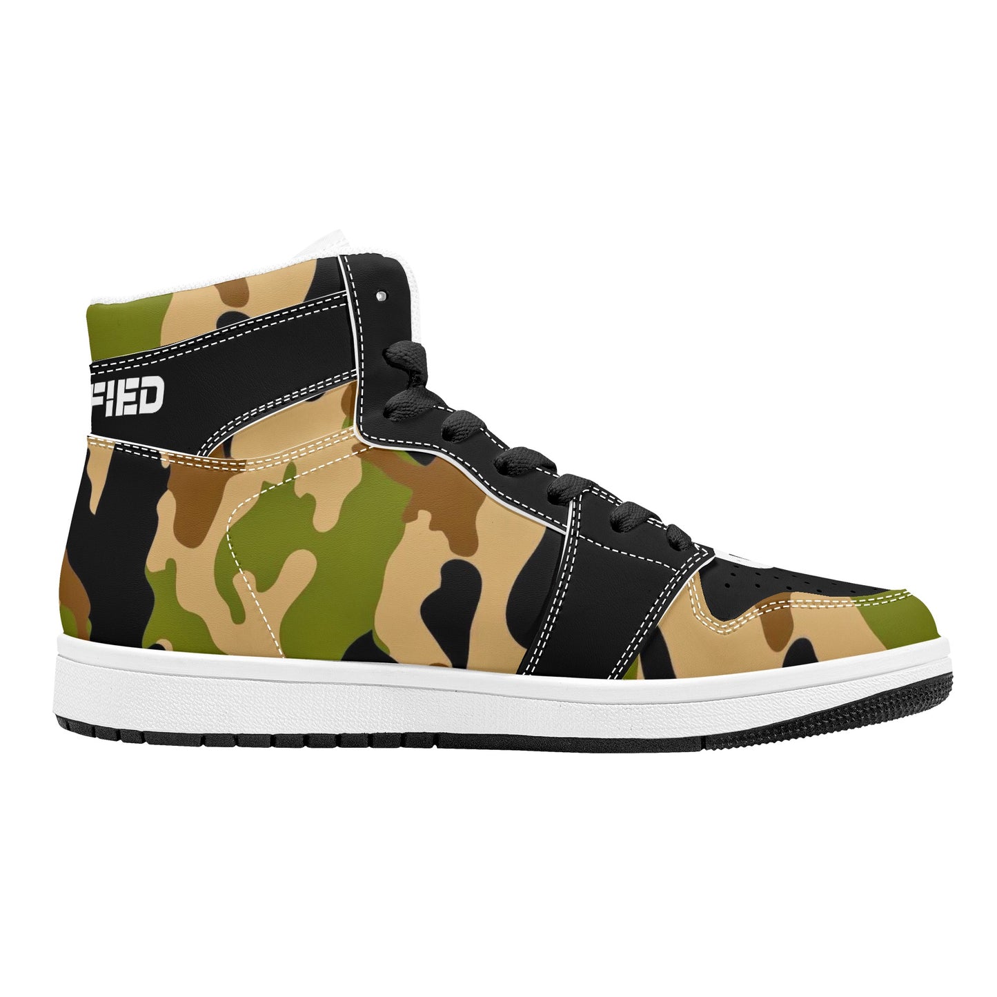 Mens High Top DOPiFiED CAMO Leather Sneakers