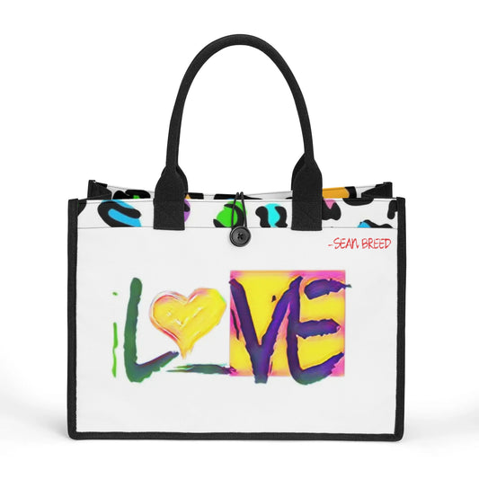 Sean Breed LOVE Color Camo Canvas Tote Bag