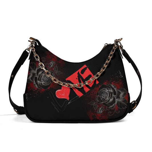 Sean Breed Lady PU Cross-body Bag With Chain Decoration