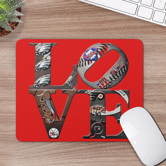Philly Love Square Rubber Mouse Pad