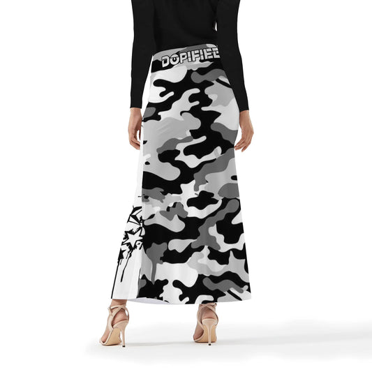Womens DOPiFiED Starz & Camo Wrap Fishtail Long Skirt