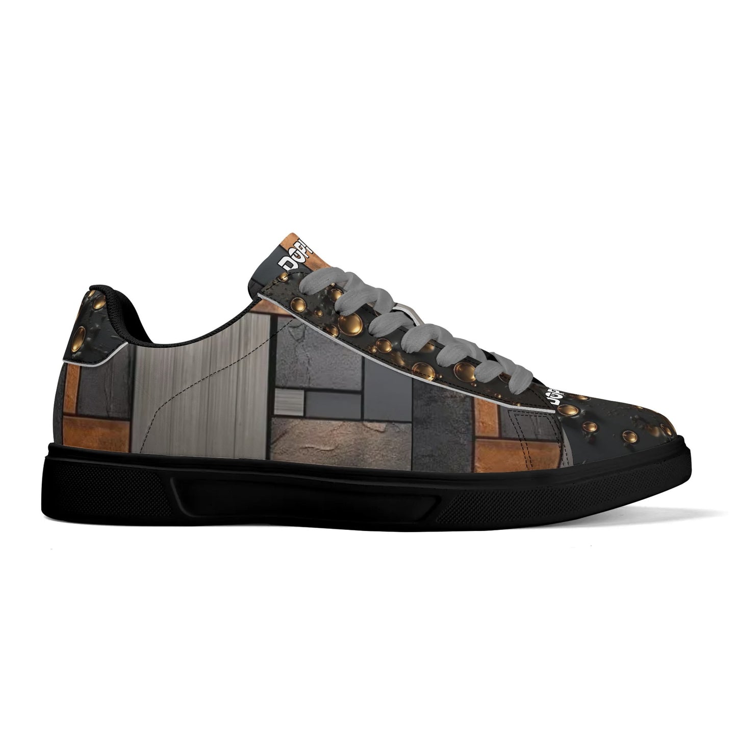 DOPiFiED ELement Geo  Lightweight Brand Low Top Leather Sneakers