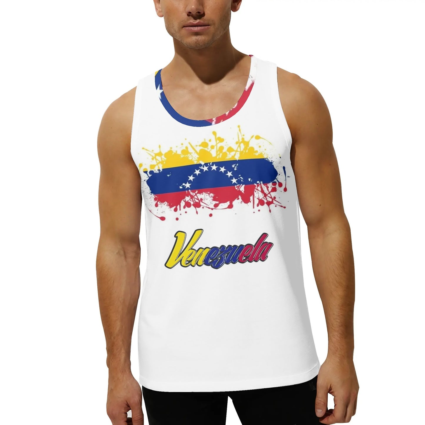 Venezuela Mens Loose Fit Sleeveless Tank Top Muscle T-Shirt