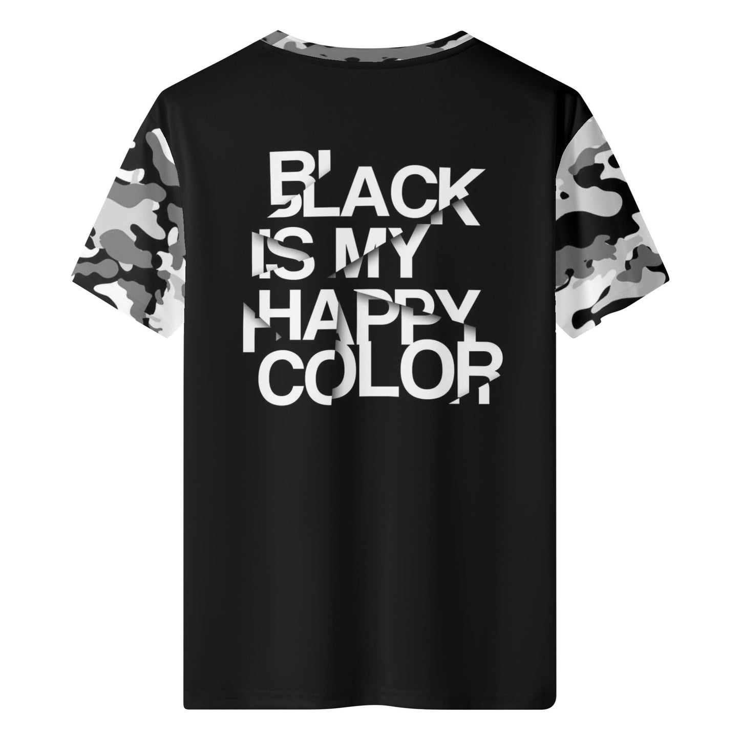 Mens Happy Black Classic T-Shirt