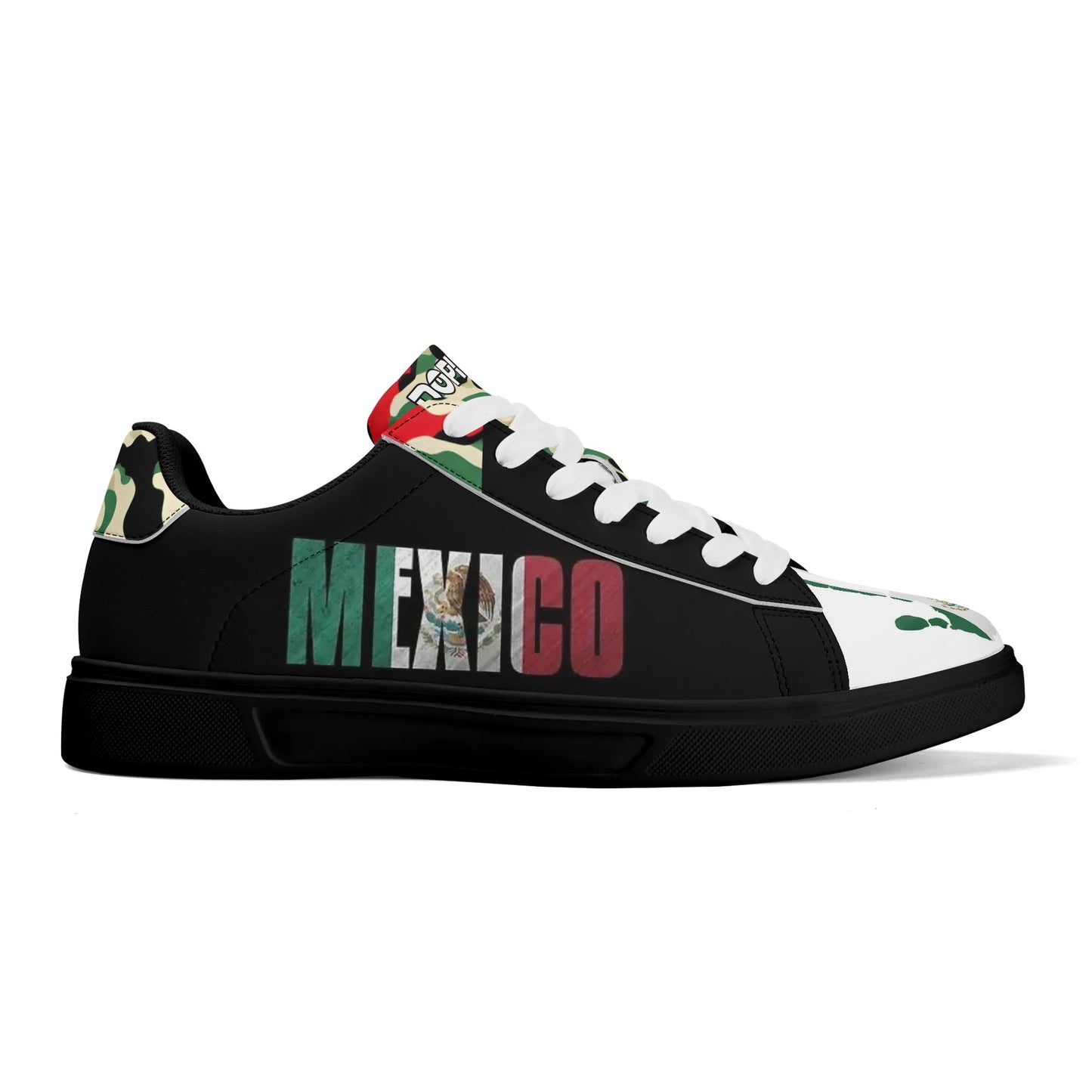 Adult Lightweight Mexican Pride Low Top Leather Sneakers