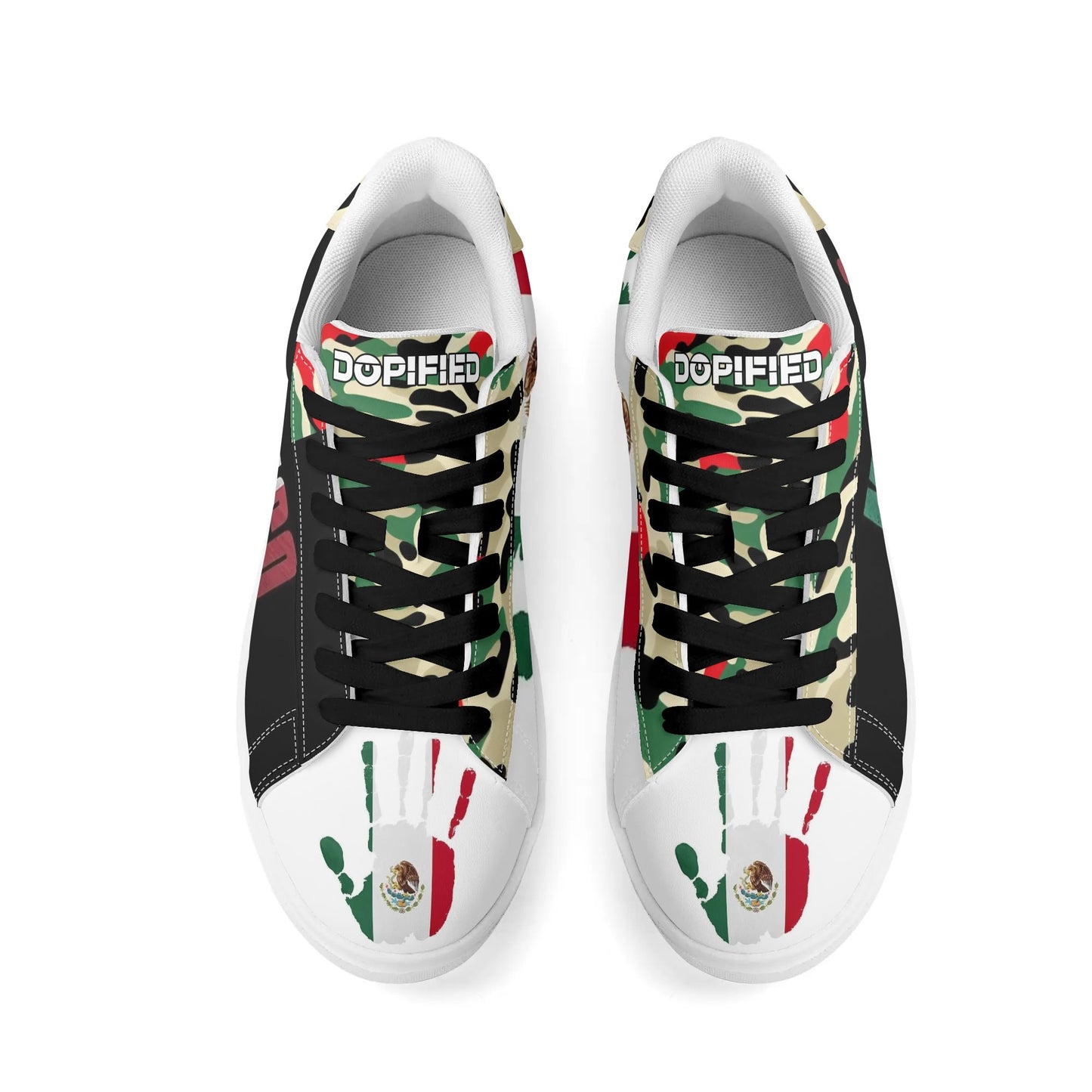 Adult Lightweight Mexican Pride Low Top Leather Sneakers