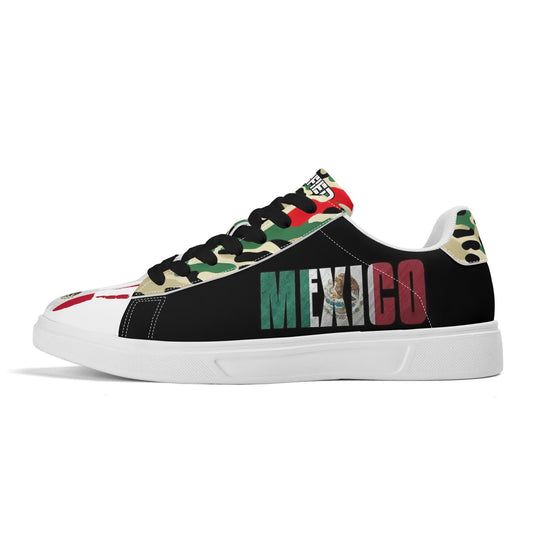 Adult Lightweight Mexican Pride Low Top Leather Sneakers