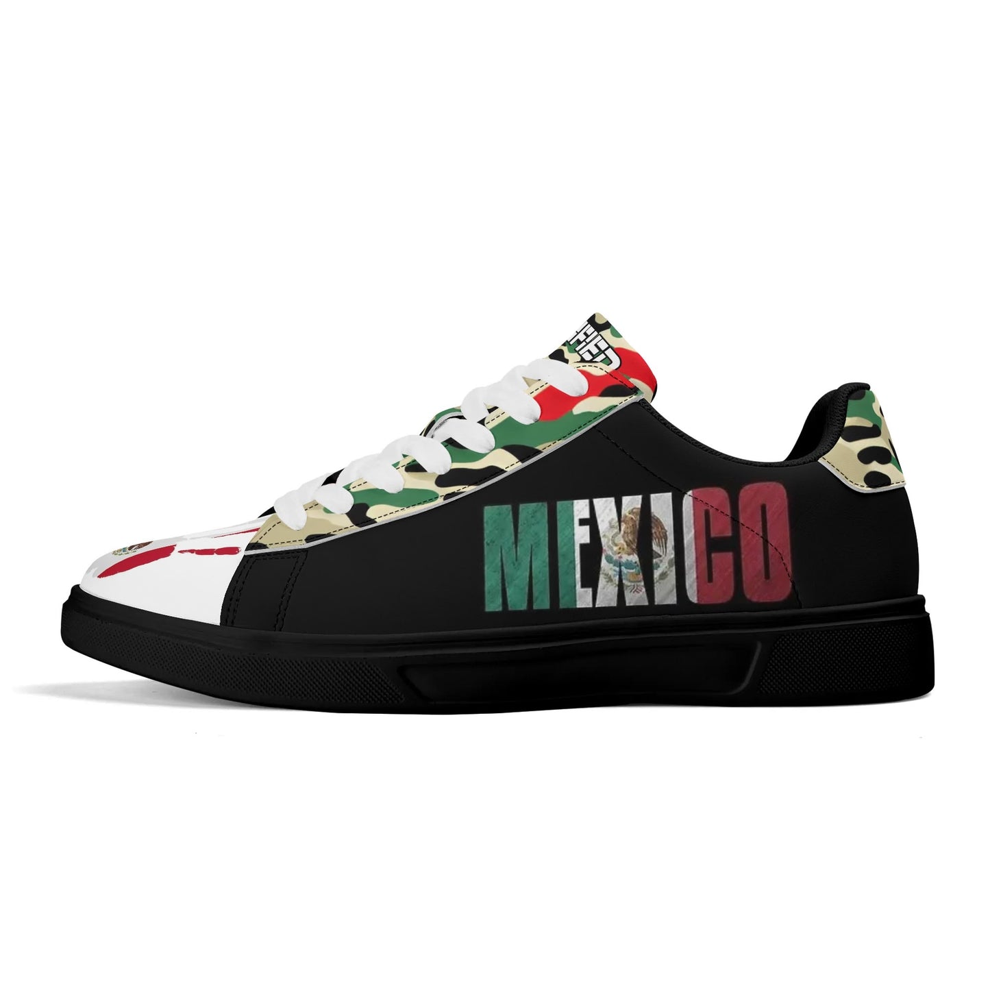 Adult Lightweight Mexican Pride Low Top Leather Sneakers