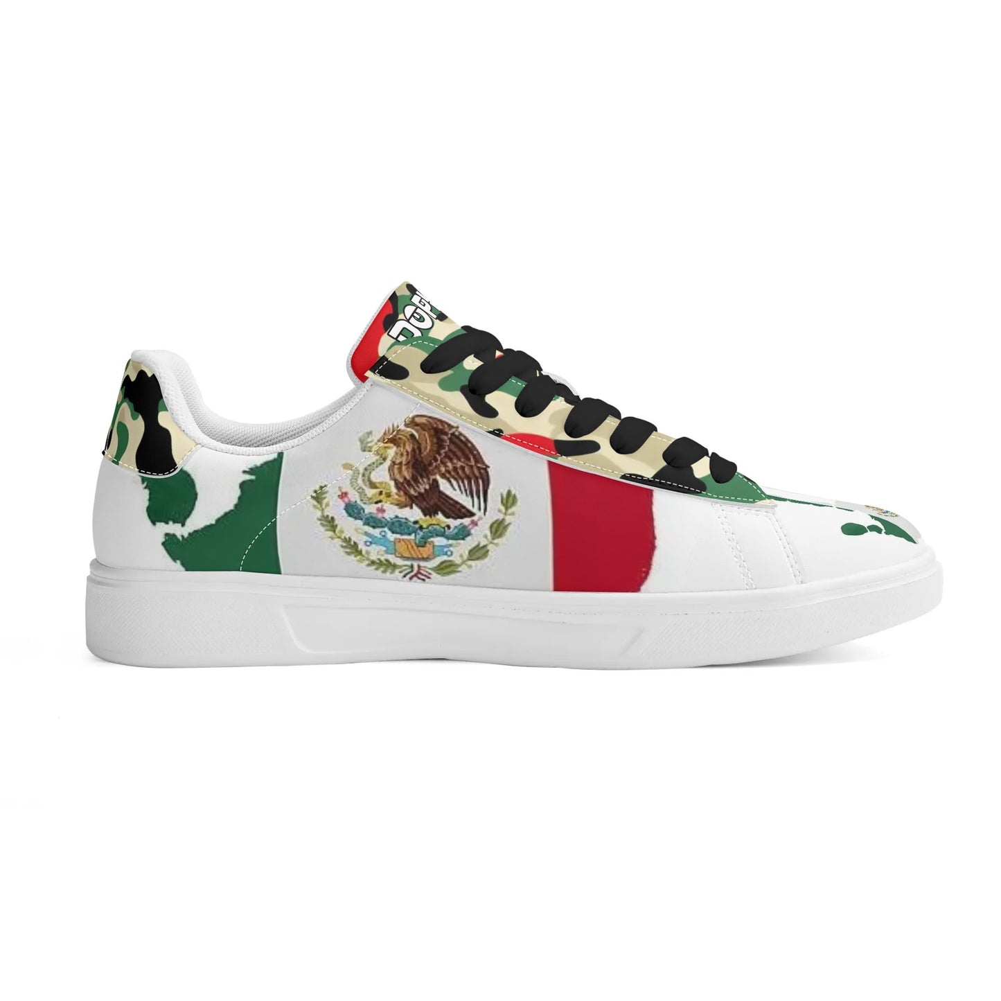 Adult Lightweight Mexican Pride Low Top Leather Sneakers