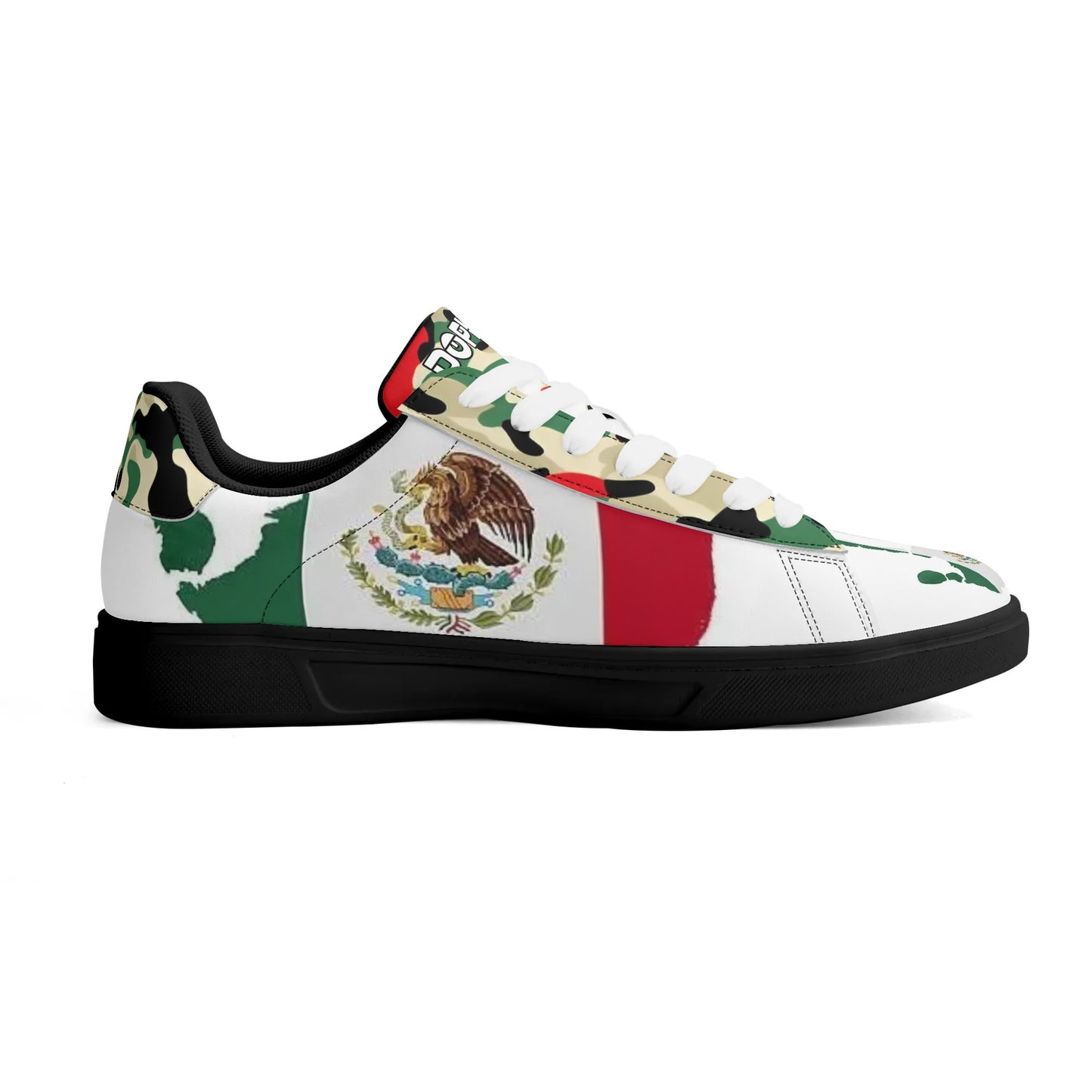 Adult Lightweight Mexican Pride Low Top Leather Sneakers