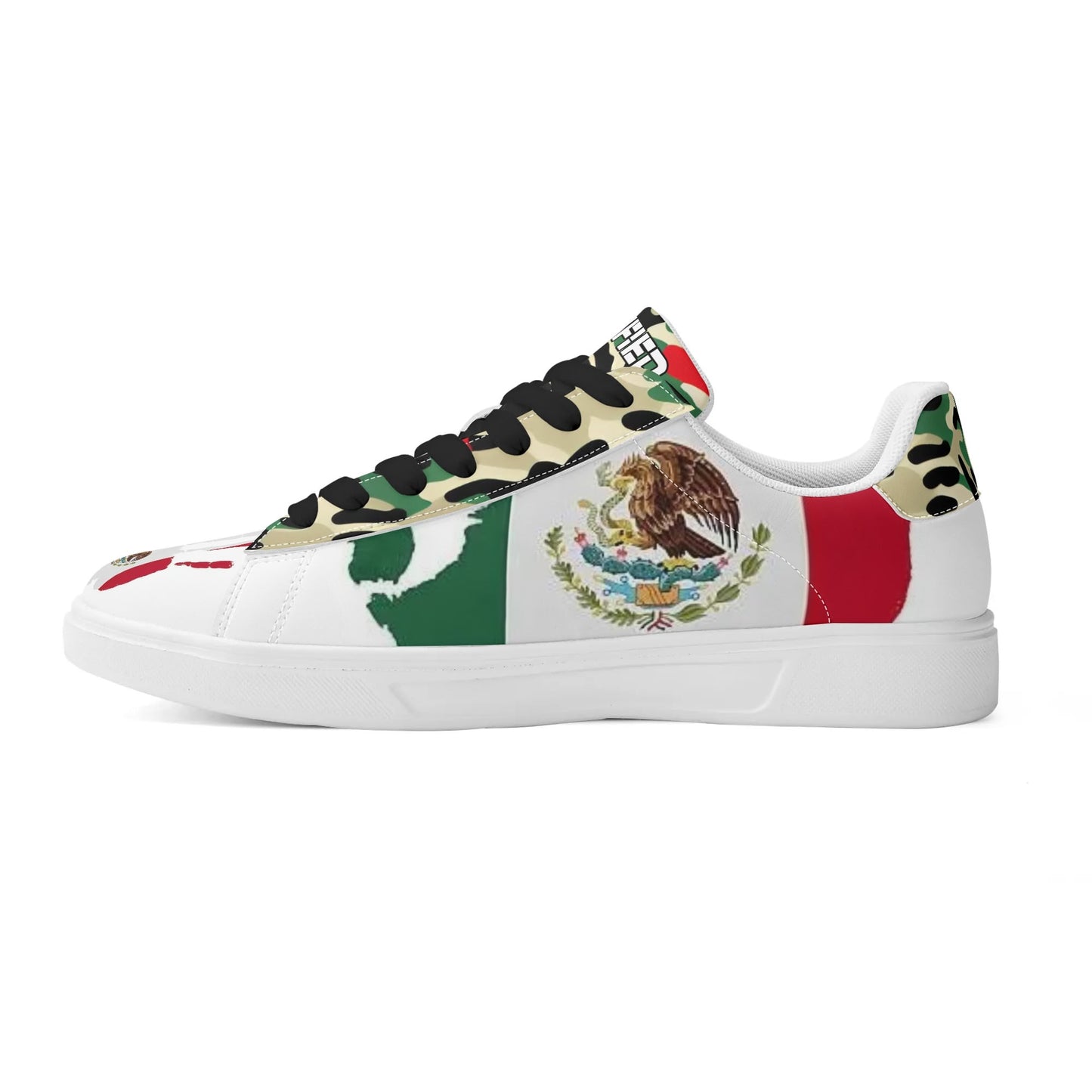 Adult Lightweight Mexican Pride Low Top Leather Sneakers