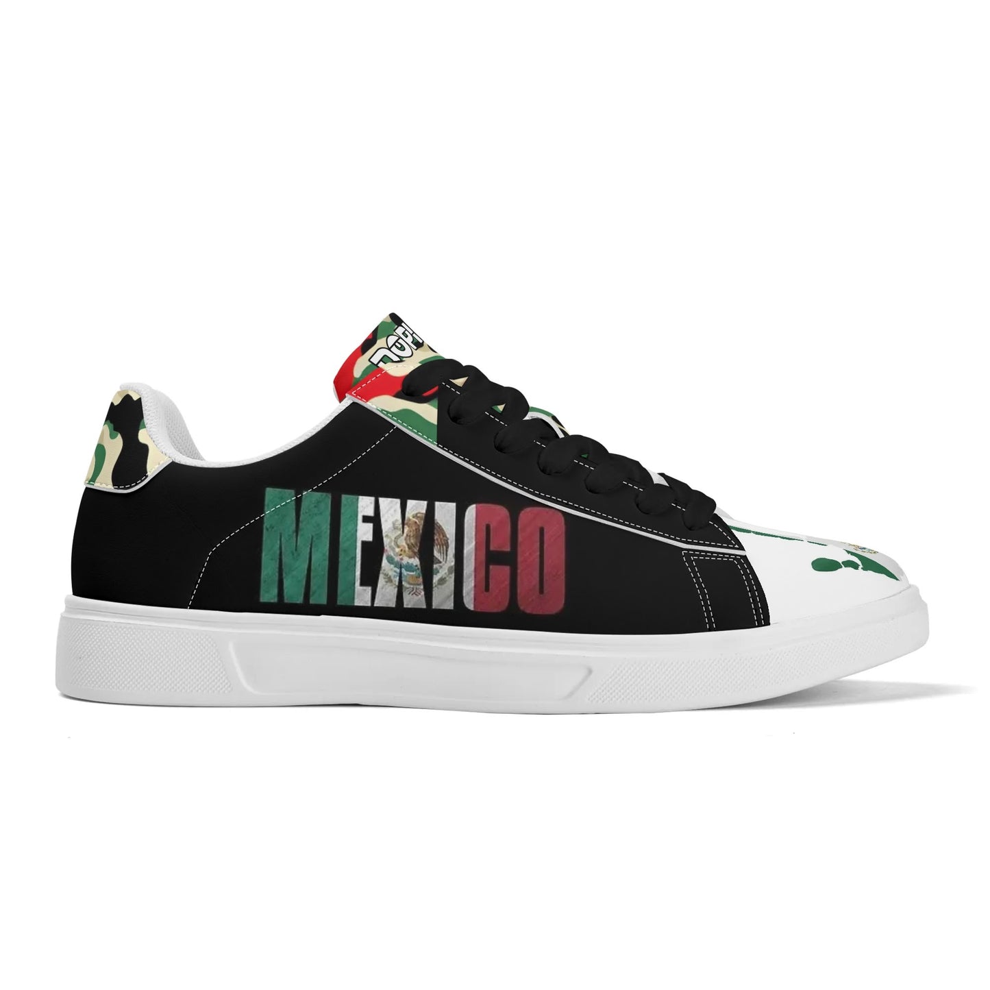 Adult Lightweight Mexican Pride Low Top Leather Sneakers