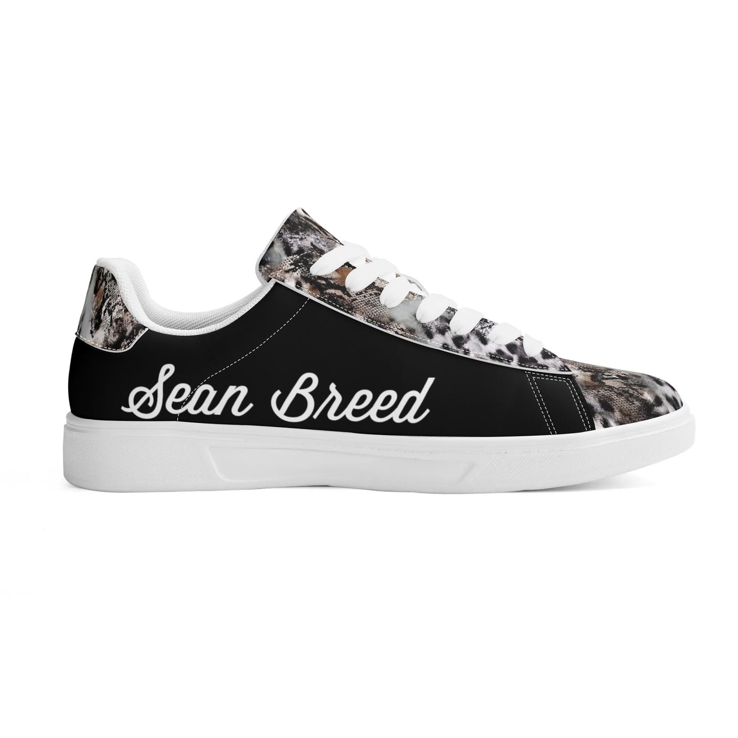 Sean Breed L🖤VE Leopard & Snakeskin Adult Lightweight Low Top Leather Skateboard Shoes