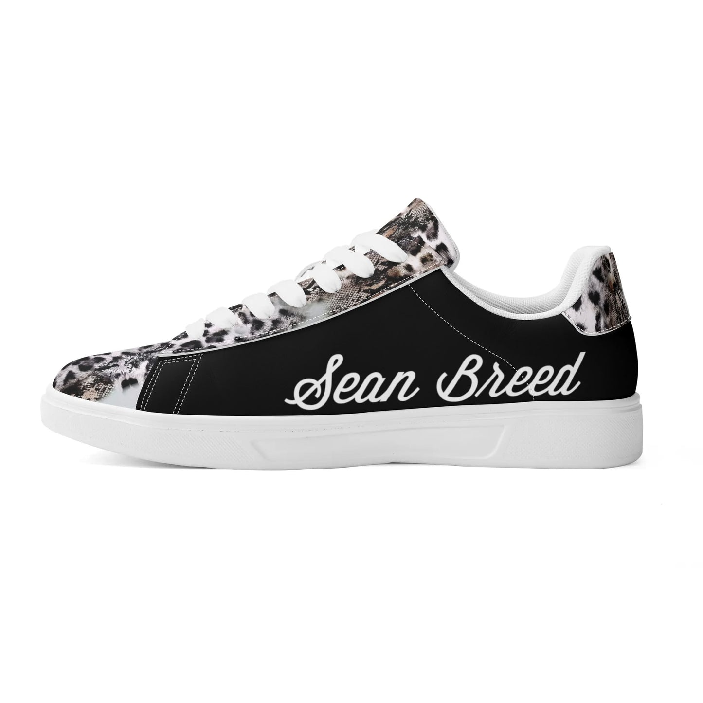 Sean Breed L🖤VE Leopard & Snakeskin Adult Lightweight Low Top Leather Skateboard Shoes