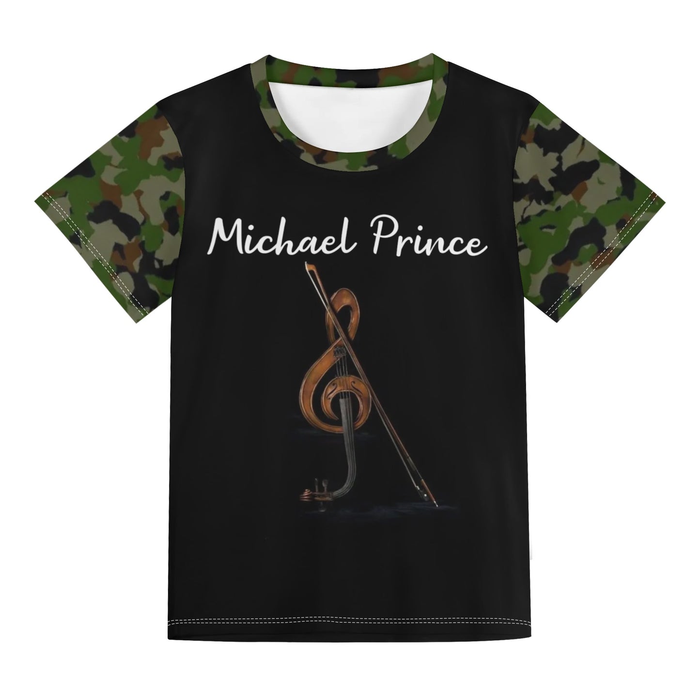 Michael Prince ViolinChildrens Loose Fit Short Sleeve T-Shirt Pull on Tees