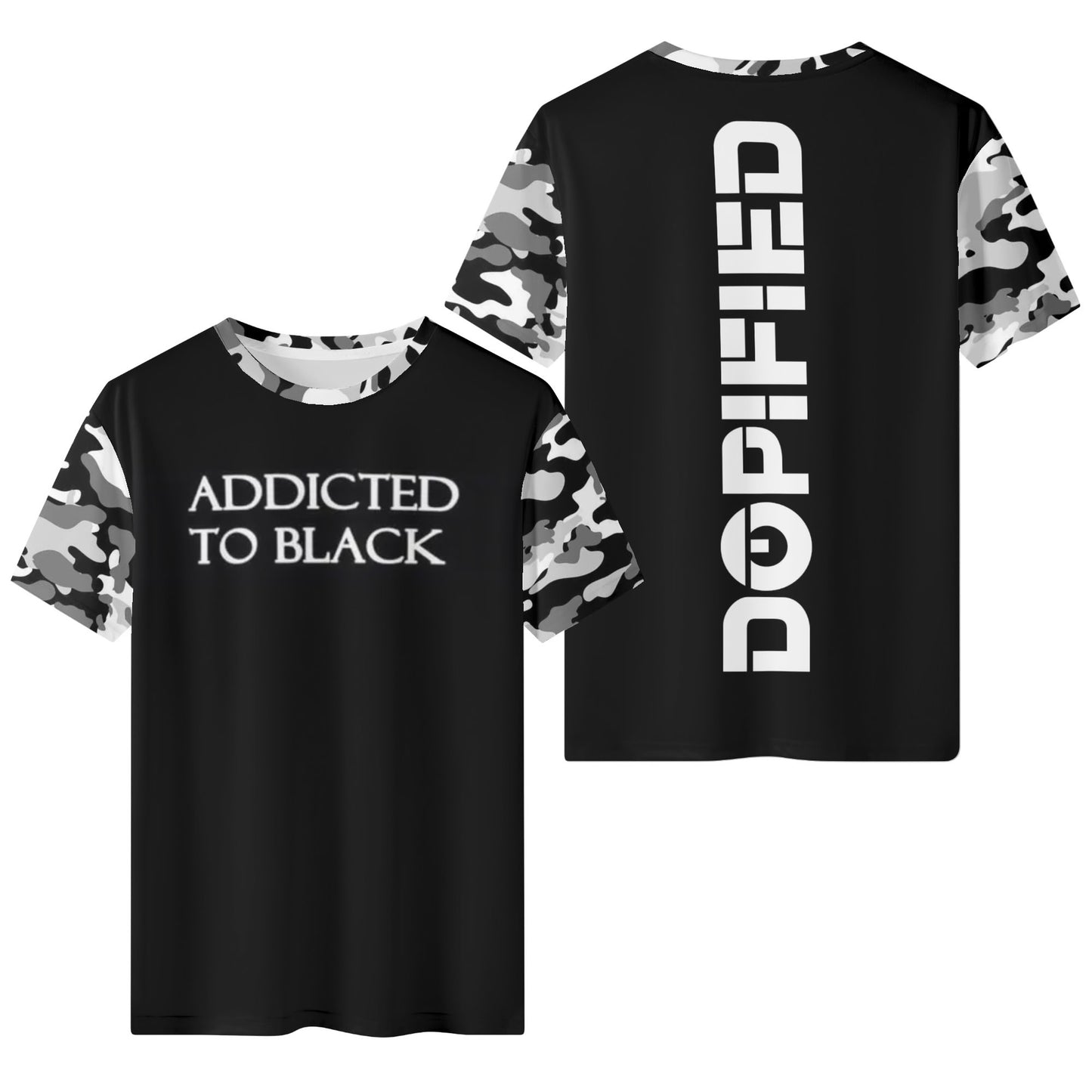 Mens Addicted 2 Black Camo Classic T-Shirt