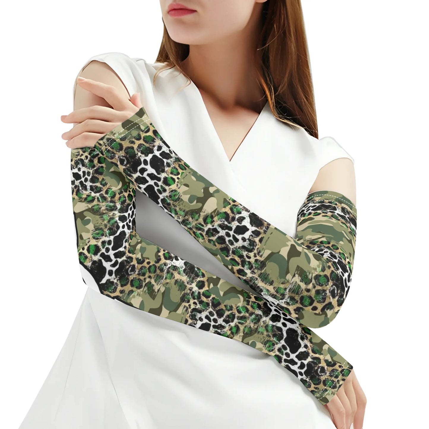 A Pair Cooling Arm Sleeves Arm Cover for UV Sun Protection