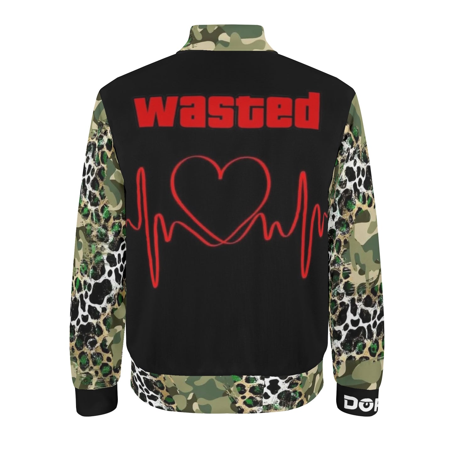 Unisex Fashion DOPiFiED Wasted Baseball Jacket Casual Varsity Bomber Jacket