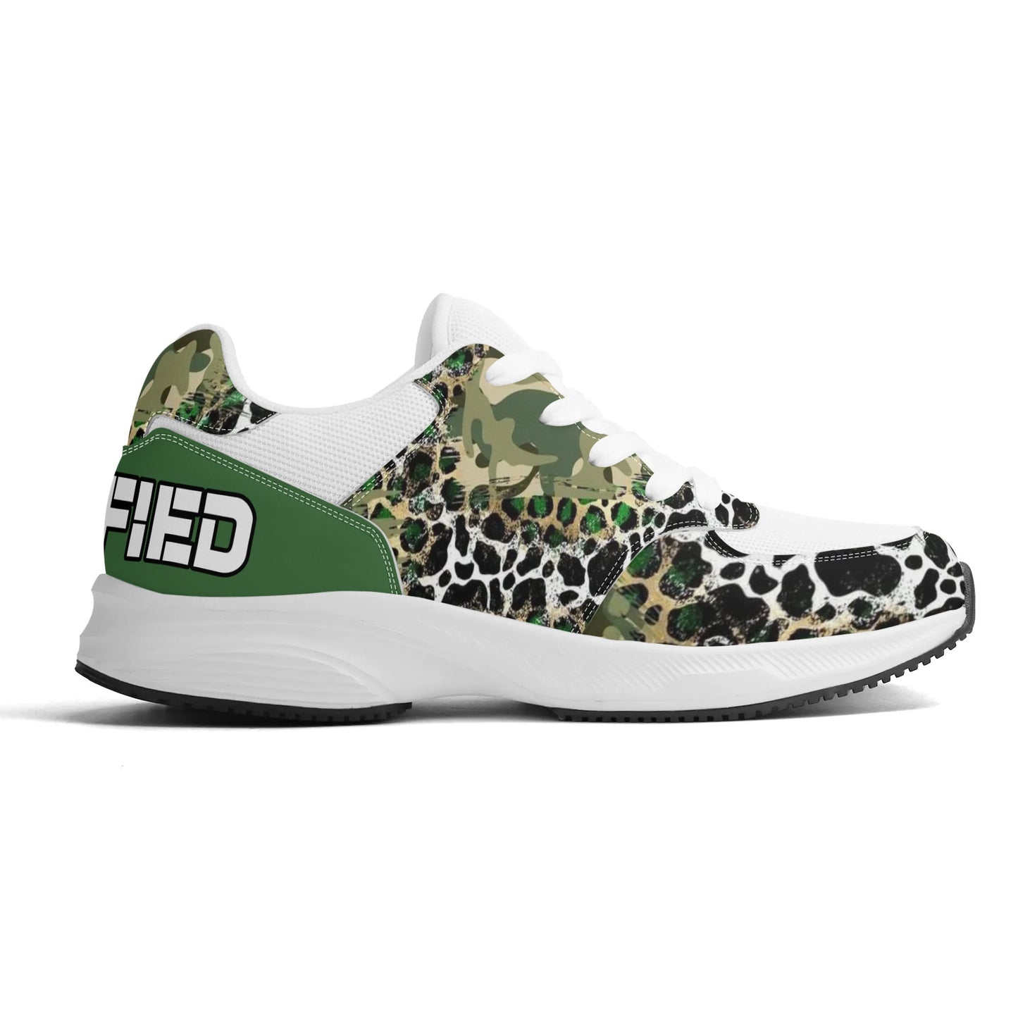 Adult Lightweight DOPiFiED Camo / Leopard Low Top Mesh and PU Platform Athletic Sneakers