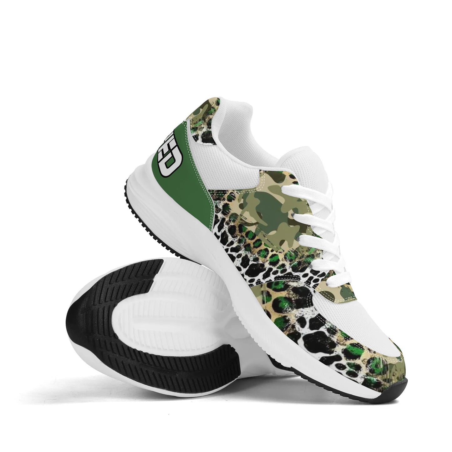 Adult Lightweight DOPiFiED Camo / Leopard Low Top Mesh and PU Platform Athletic Sneakers