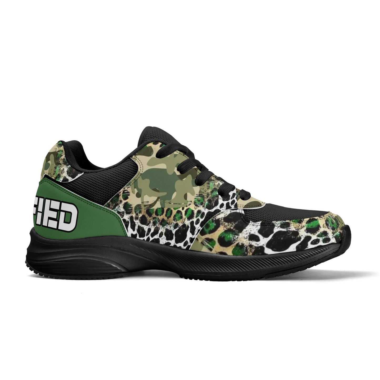 Adult Lightweight DOPiFiED Camo / Leopard Low Top Mesh and PU Platform Athletic Sneakers