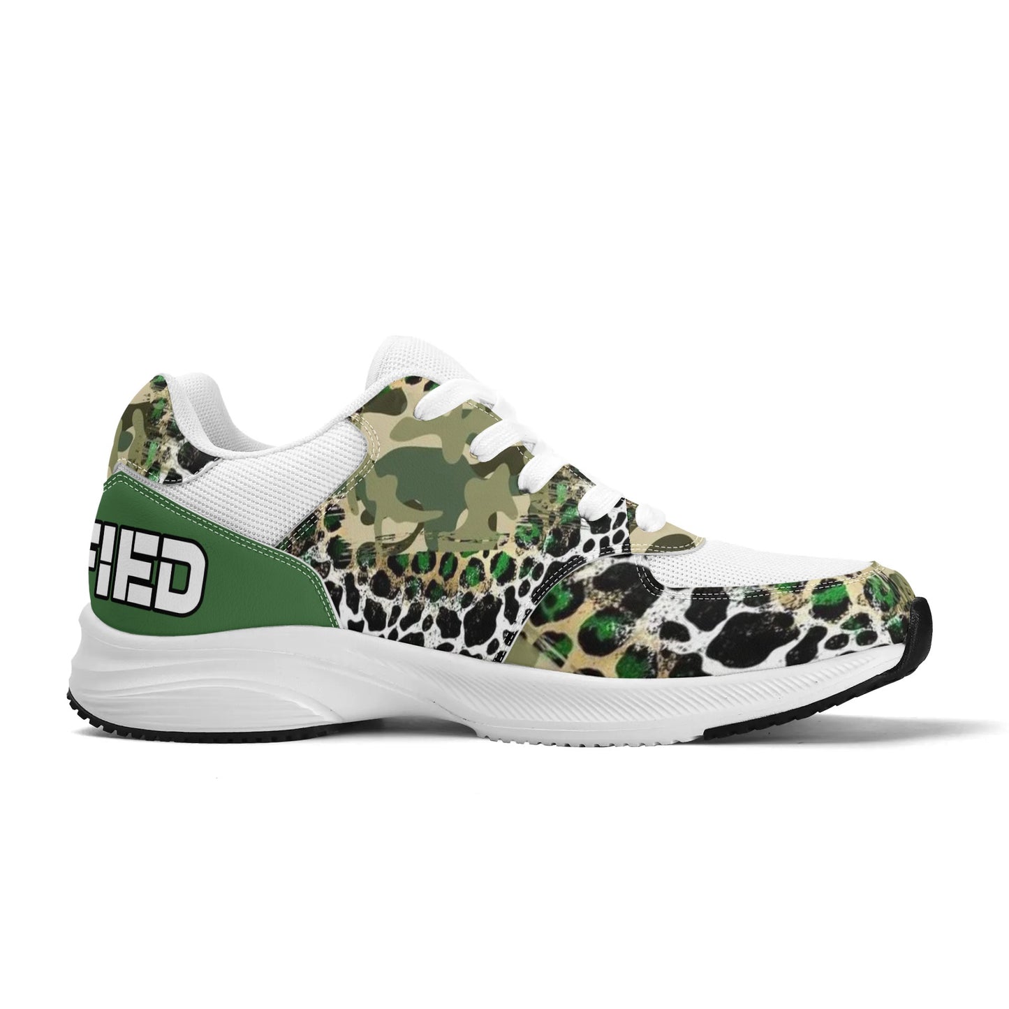 Adult Lightweight DOPiFiED Camo / Leopard Low Top Mesh and PU Platform Athletic Sneakers