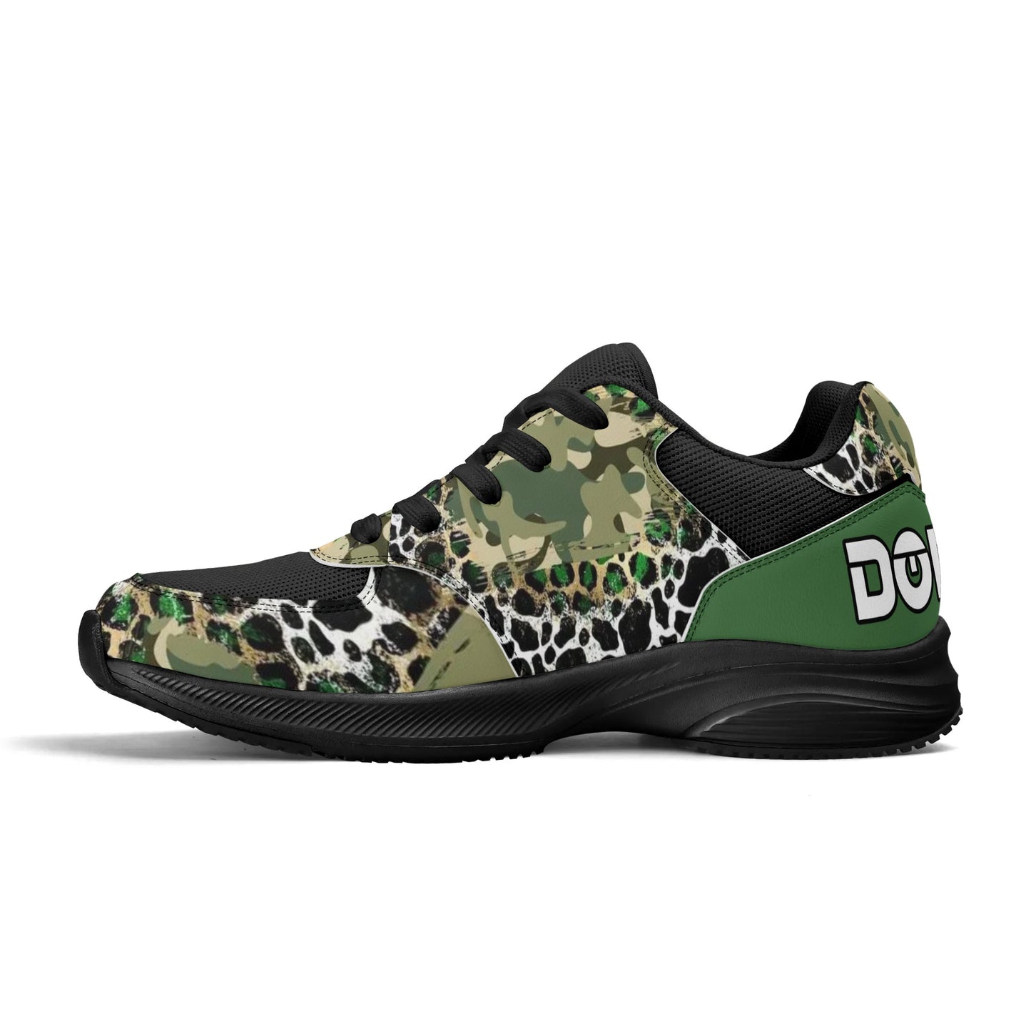 Adult Lightweight DOPiFiED Camo / Leopard Low Top Mesh and PU Platform Athletic Sneakers