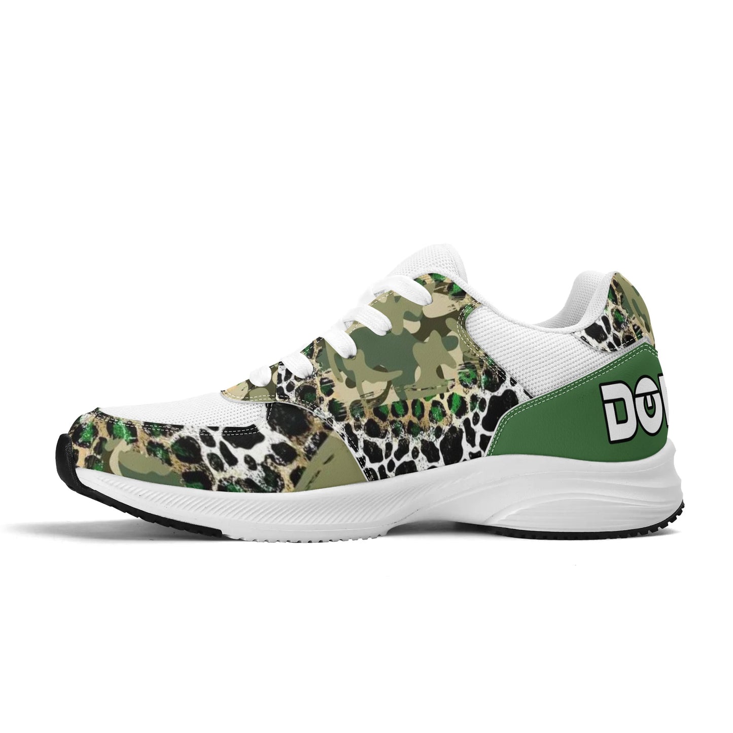 Adult Lightweight DOPiFiED Camo / Leopard Low Top Mesh and PU Platform Athletic Sneakers