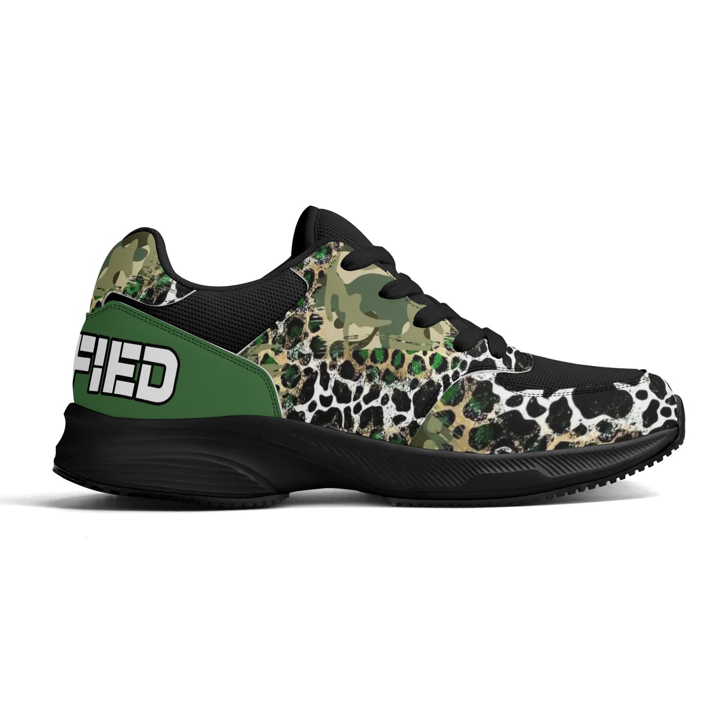 Adult Lightweight DOPiFiED Camo / Leopard Low Top Mesh and PU Platform Athletic Sneakers