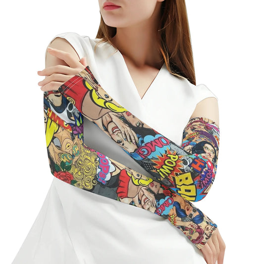 A Pair of DOPiFiED Cooling Arm Sleeves Arm Cover for UV Sun Protection Gifts