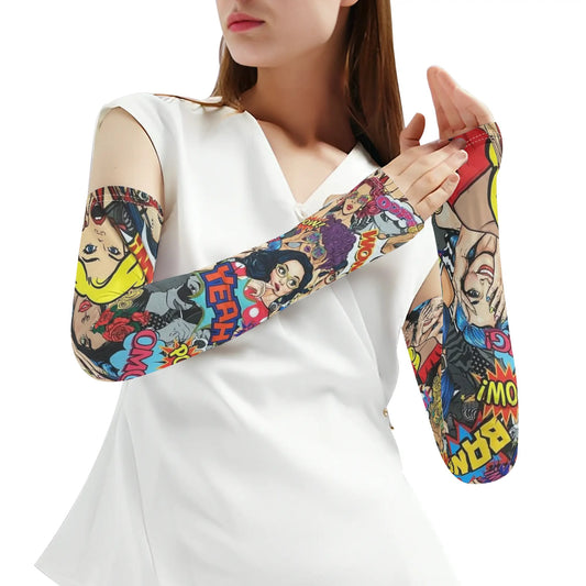 A Pair of DOPiFiED Cooling Arm Sleeves Arm Cover for UV Sun Protection Gifts