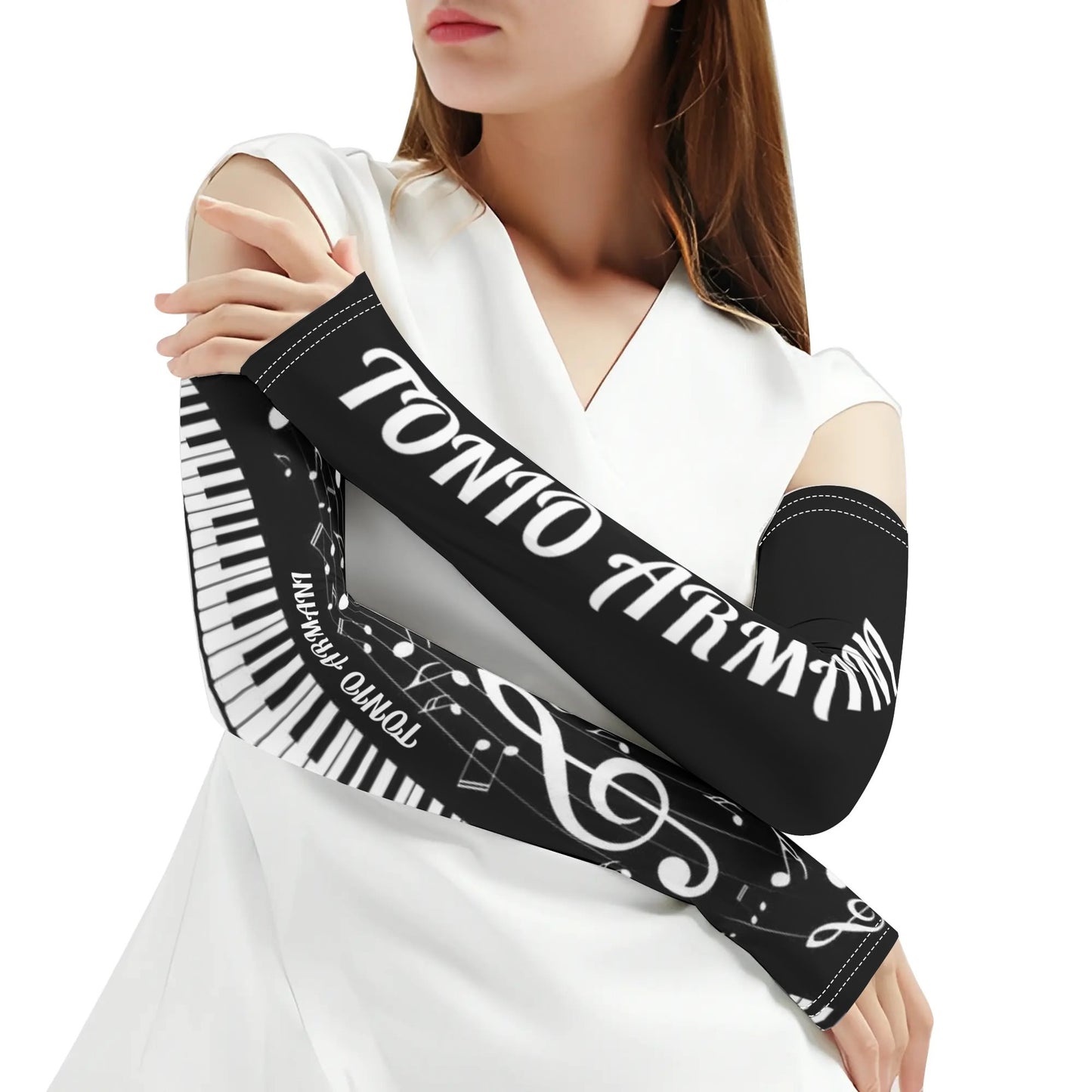 TONIO ARMANI Pair Cooling Arm Sleeves Arm Cover for UV Sun Protection Gifts