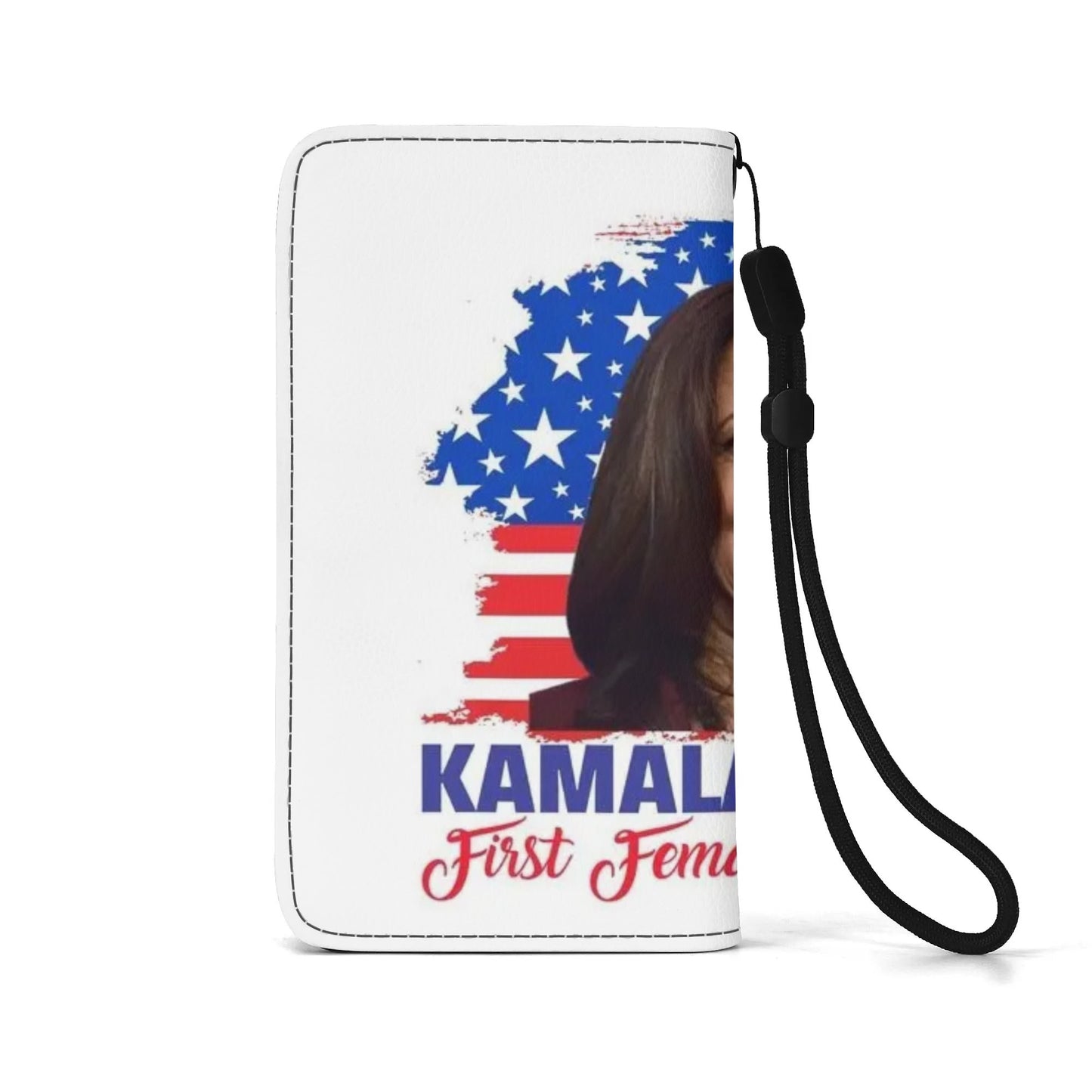 Kamala Harris Brown Phone Flip Case PU Leather Cover for Most Mobile Phone Models