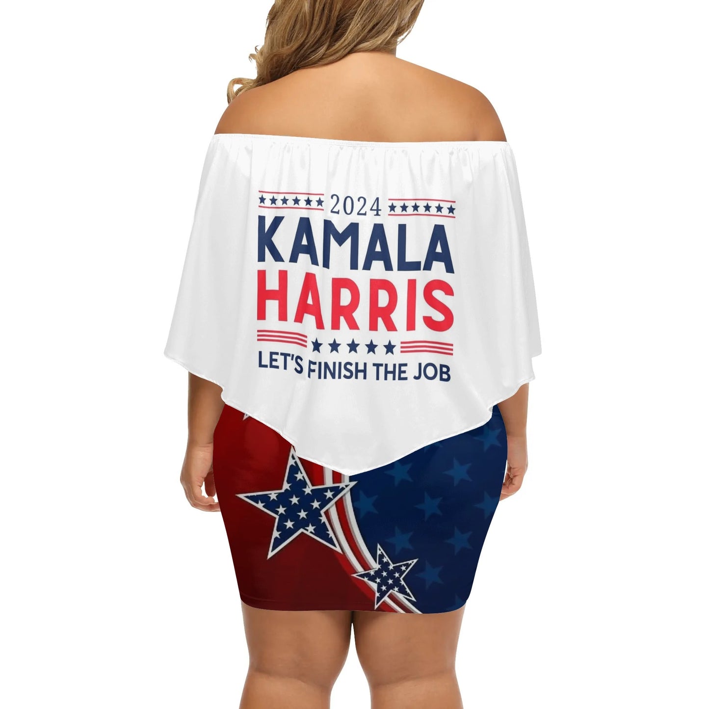 Kamala Harris Womens Off The Shoulder Wrap Dress