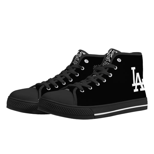 Mens LA High Top Canvas Shoes - Customized Tongue