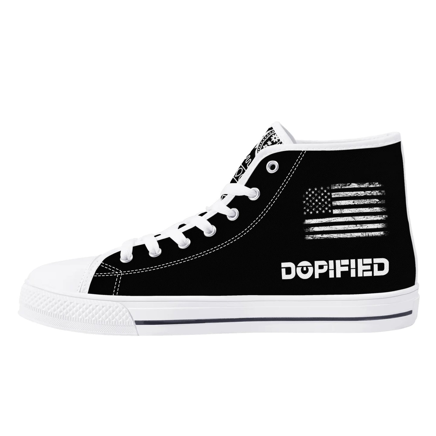 Mens LA High Top Canvas Shoes - Customized Tongue