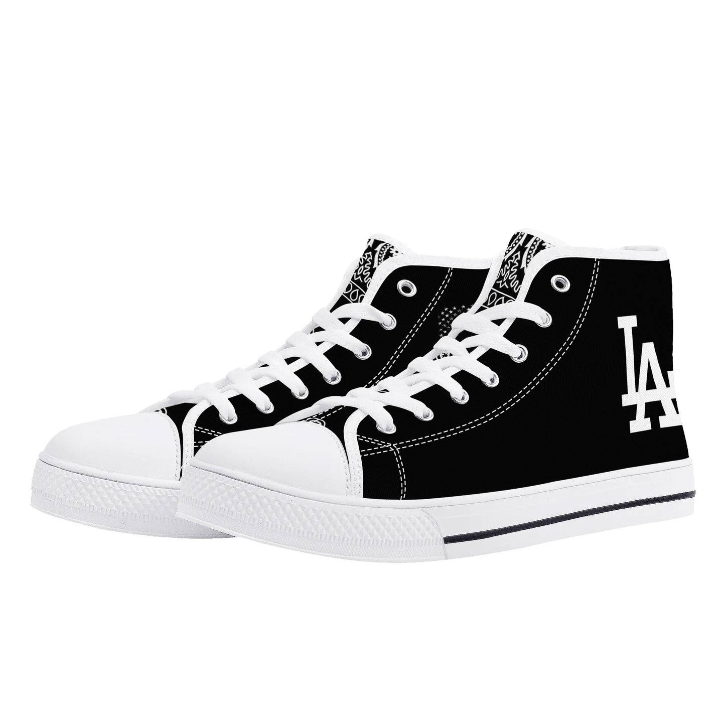 Mens LA High Top Canvas Shoes - Customized Tongue