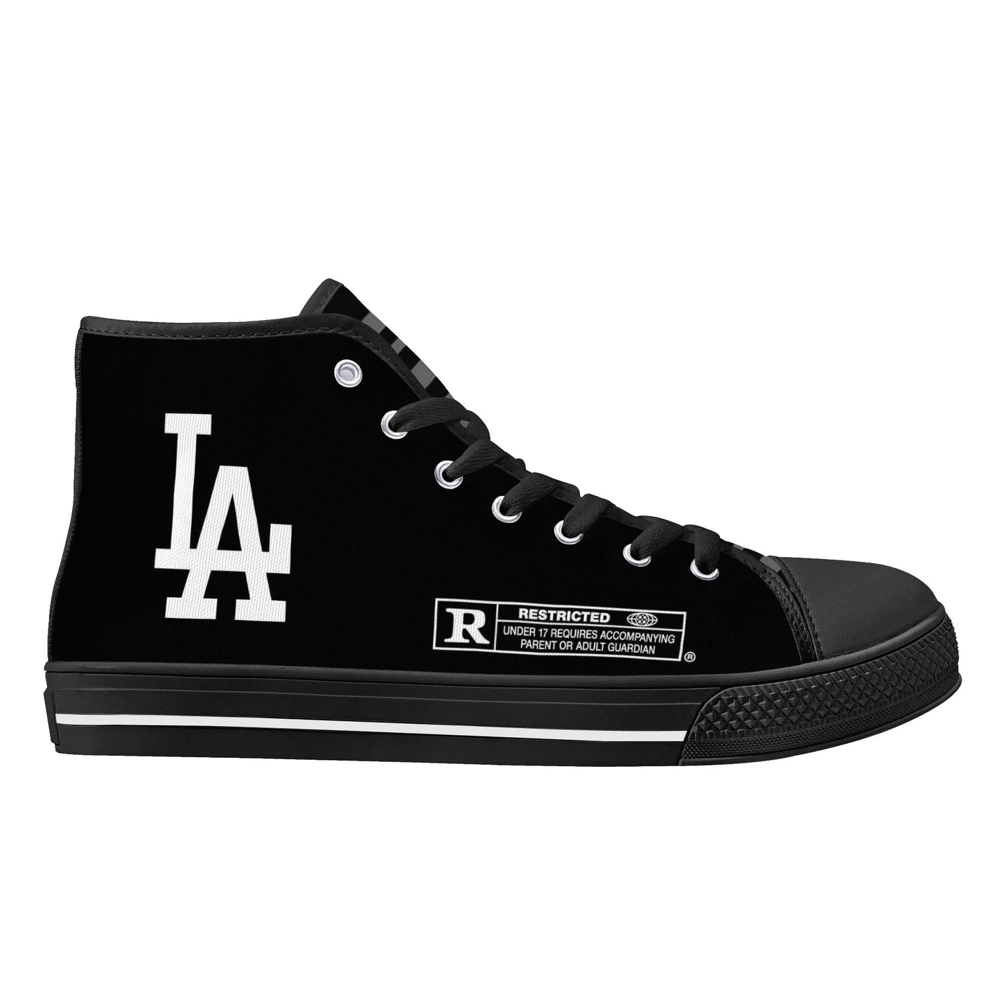 Mens LA Plaid High Top Canvas Sneakers