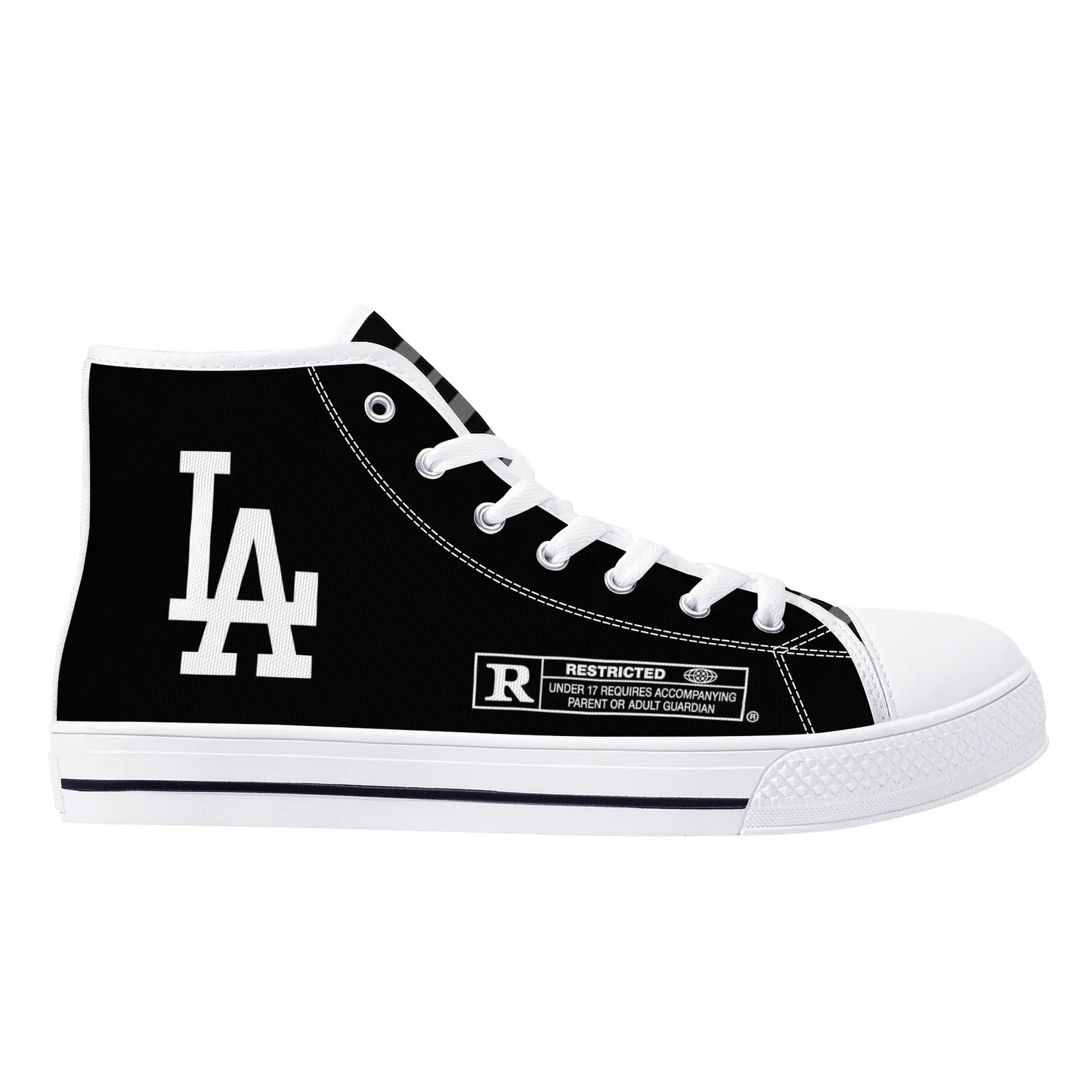 Mens LA Plaid High Top Canvas Sneakers