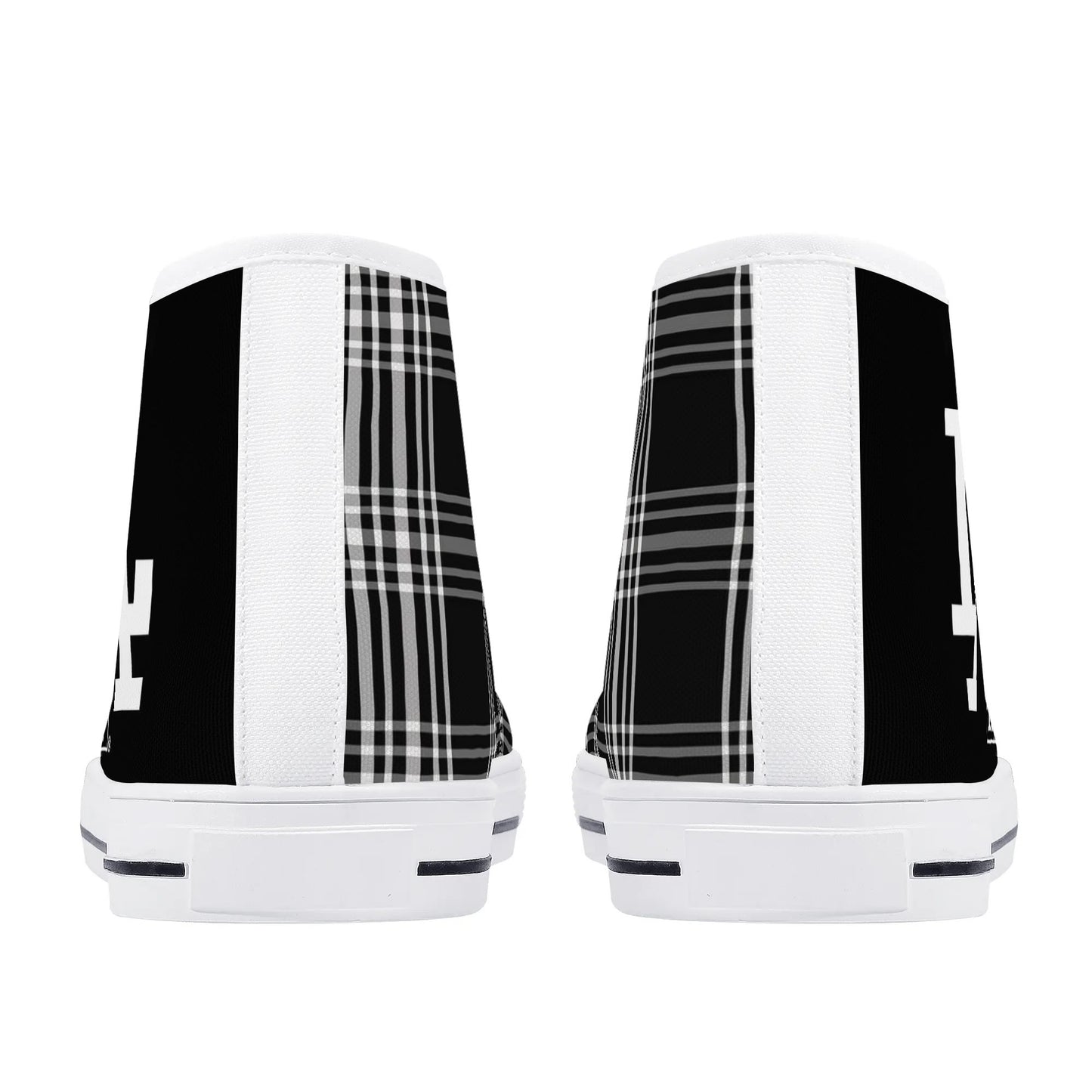 Mens LA Plaid High Top Canvas Sneakers