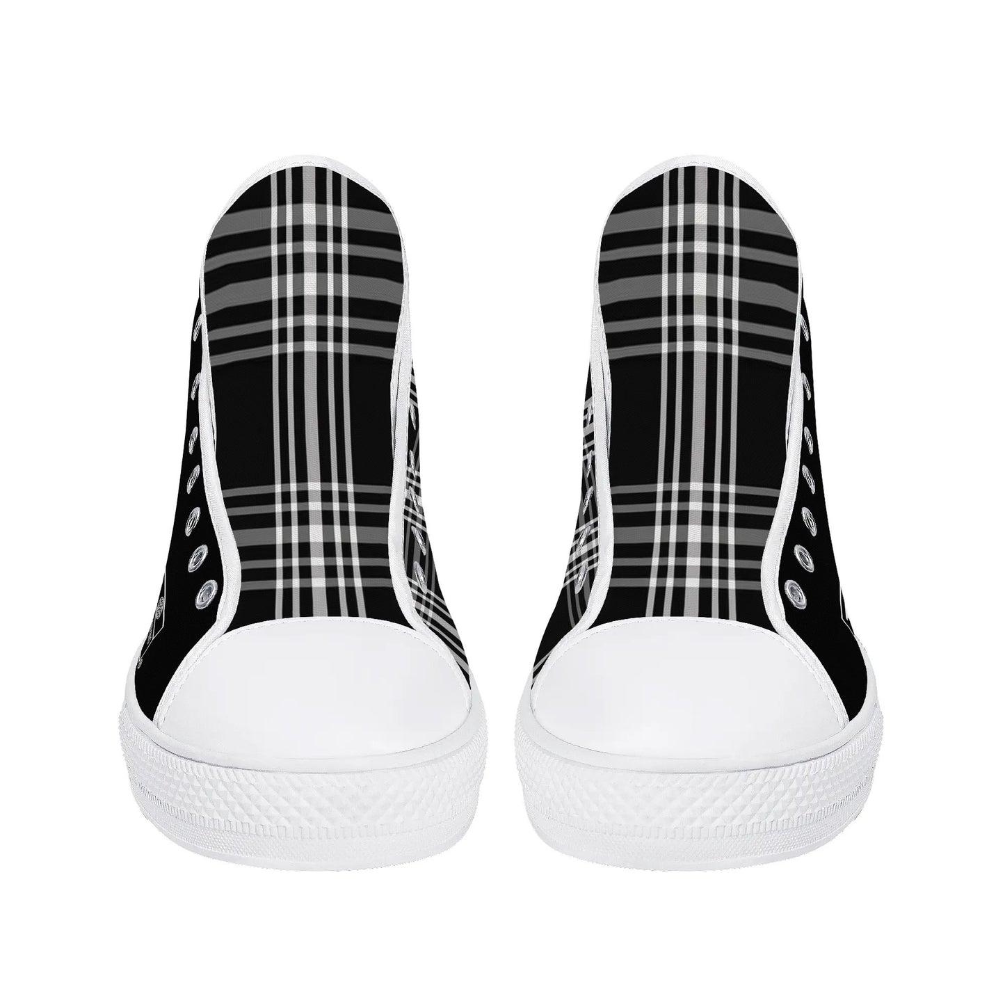 Mens LA Plaid High Top Canvas Sneakers