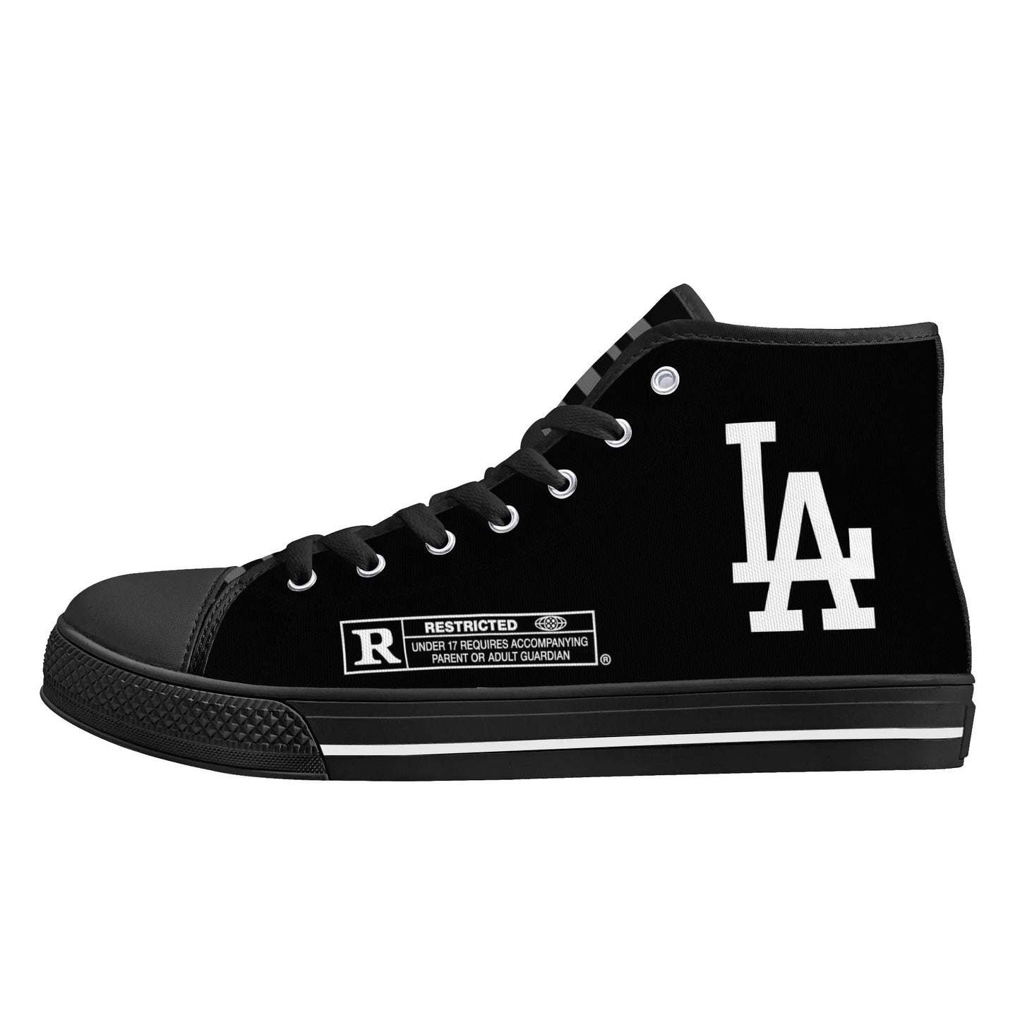 Mens LA Plaid High Top Canvas Sneakers