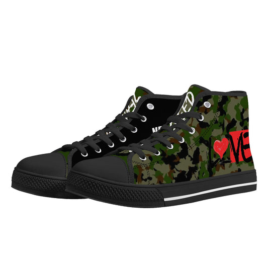 Sean Breed Camo Mens High Top Canvas Shoes