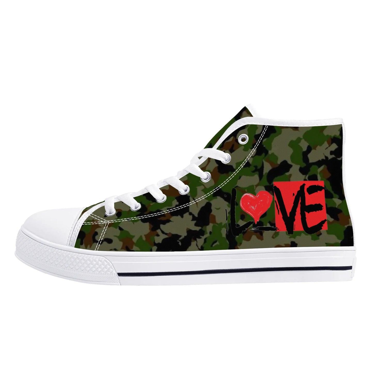 Sean Breed Camo Mens High Top Canvas Shoes