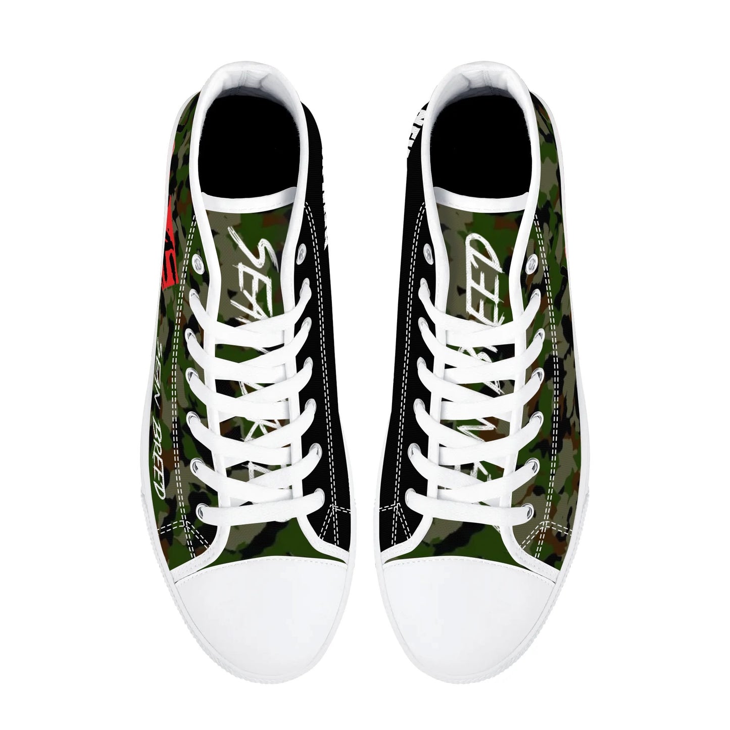 Sean Breed Camo Mens High Top Canvas Shoes