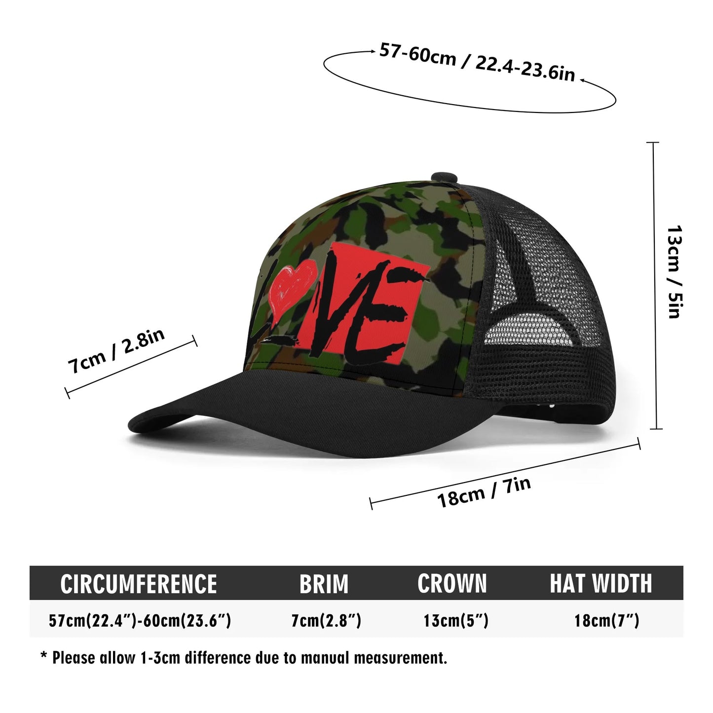 Sean Breed Camo Love Mesh Trucker Hats