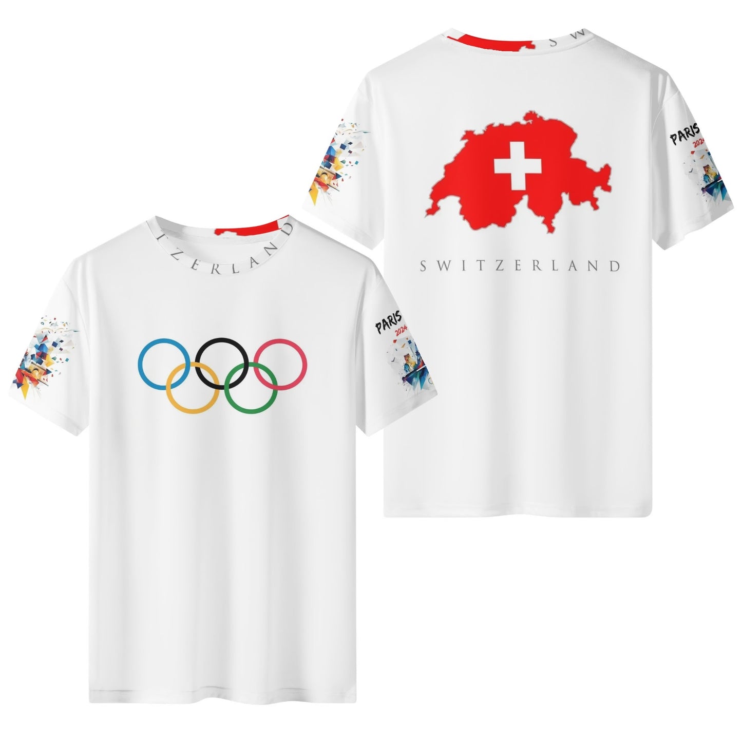 Mens Switzerland 2024 Paris Olympic Classic T-Shirt